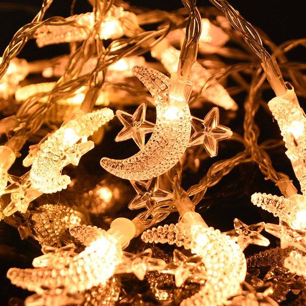 

party decoration 3/1.5m mubarak ramadan decorations rgb star moon fairy string lights for eid birthday home 20 led garland light decor