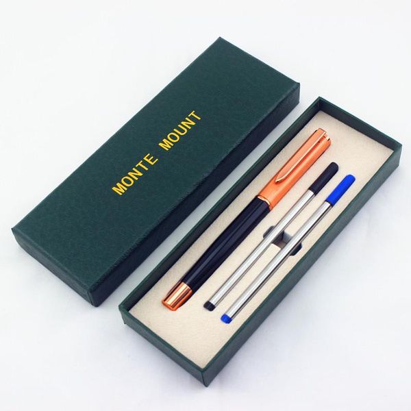 

gel pens stationery promotion suit series fashion smooth black and silver rollerball pen luxury metal gift ballpoint for writing