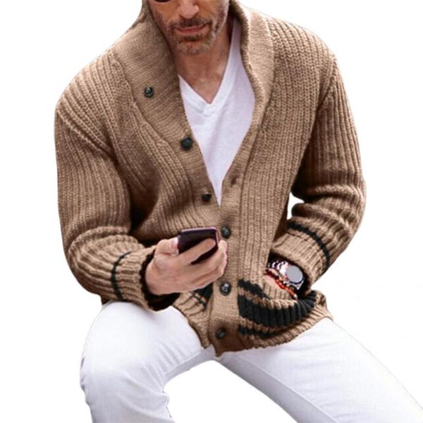 

men's sweaters half high collar trendy wear-resistant male sweater buttons spring coat long sleeve for work, White;black