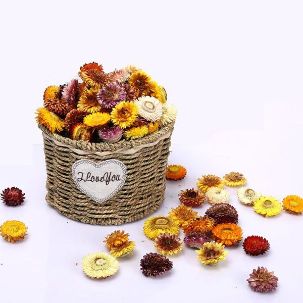 

decorative flowers & wreaths 50pcs real gerbera daisy heads flores decorativas party decoration year christmas home boho nordic decor fotogr