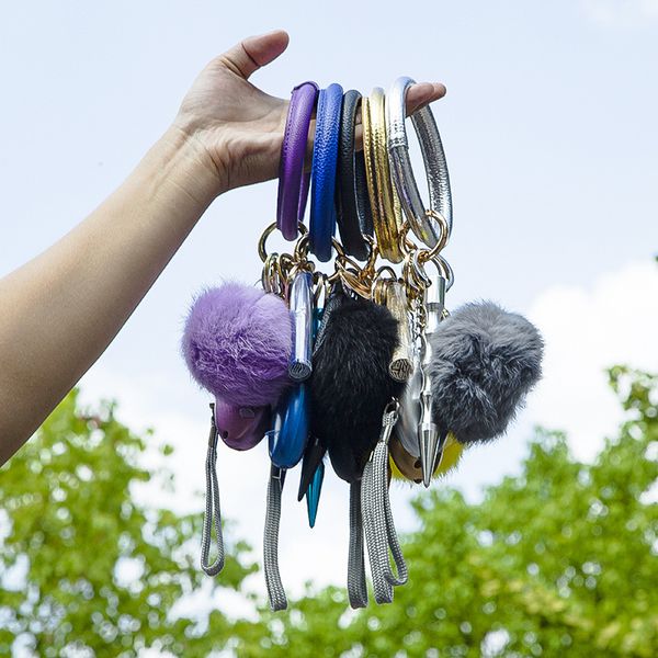 

self defense pu keychain bracelet wallet woman handbag leather tassel pendant leopard sunflower print ladies bag party gift