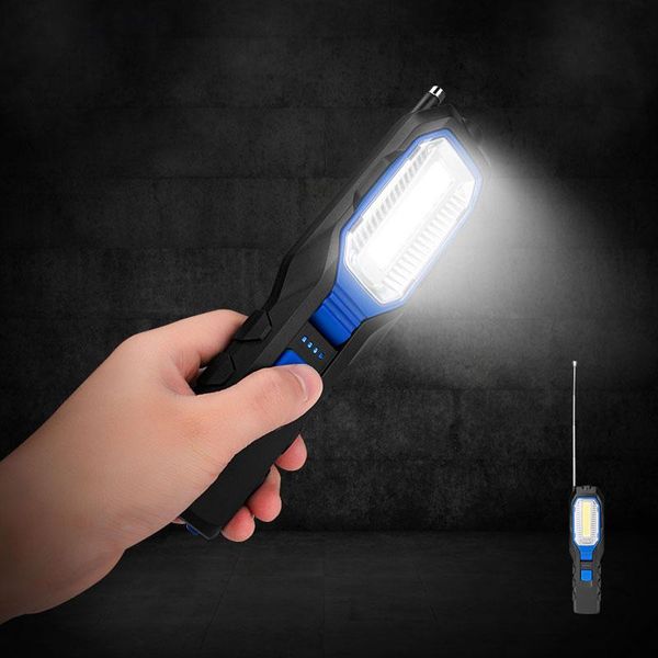 

cob led worklight usb rechargeable working flexible magnetic inspection lamp emergency light