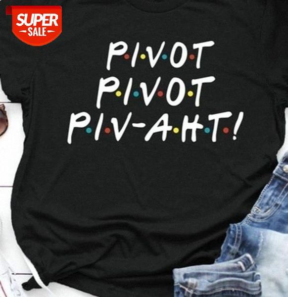 

sunfiz YF Cotton O-neck Custom Printed Tshirt Women T Shirt Friends Ross Pivot Friends Tv Shows Shirts Oversized Tee #Mb1X, White