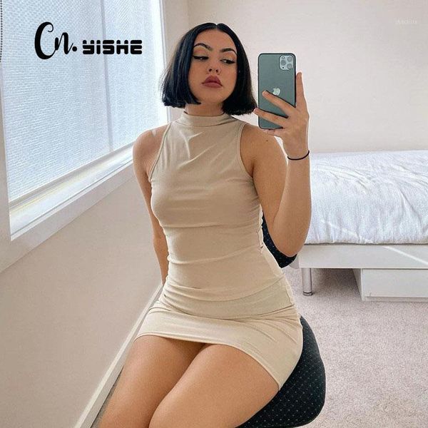 

sleeveless casual dress fall fashion women mini streetwear skinny bodycon solid basic robes female dresses vestido, Black;gray