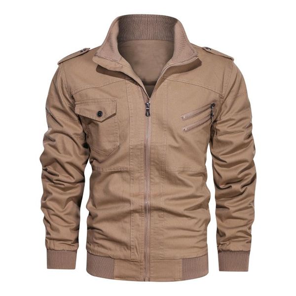 

men's jackets 2021 military jacket men spring autumn cotton windbreaker pilot coat army bomber cargo flight male clothes, Black;brown