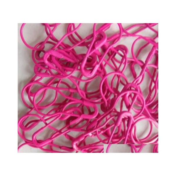 

1000 pcs rose red color coilless bulb pear shape safety pin for d jllmtl yy_dhhome, Silver