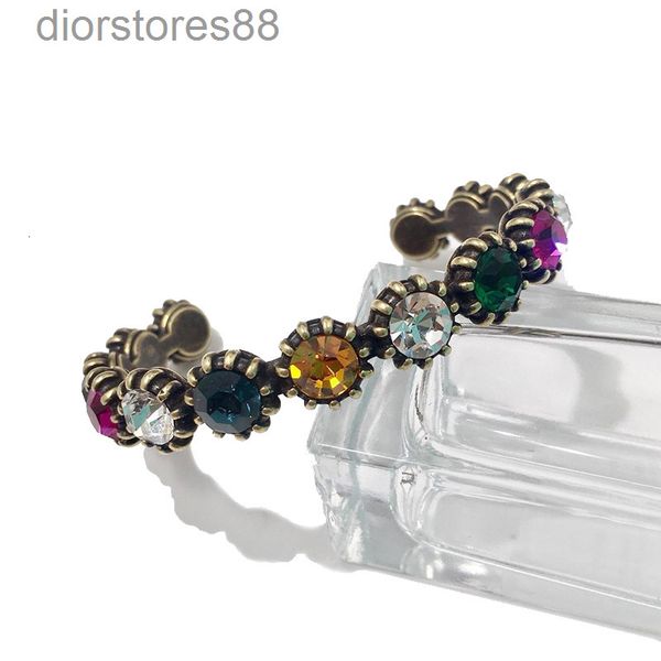 

bangles bracelet 09 fashion jewelry shining color diamond crystal copper, Black