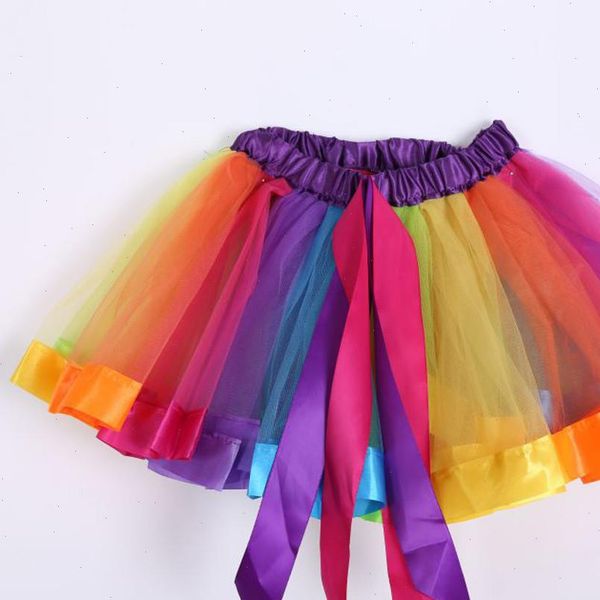 

tutu dancing skirt with layers women girl elastic short skirts pettiskirt party dance rainbow tulle skirts clothes clothing11.27, Black