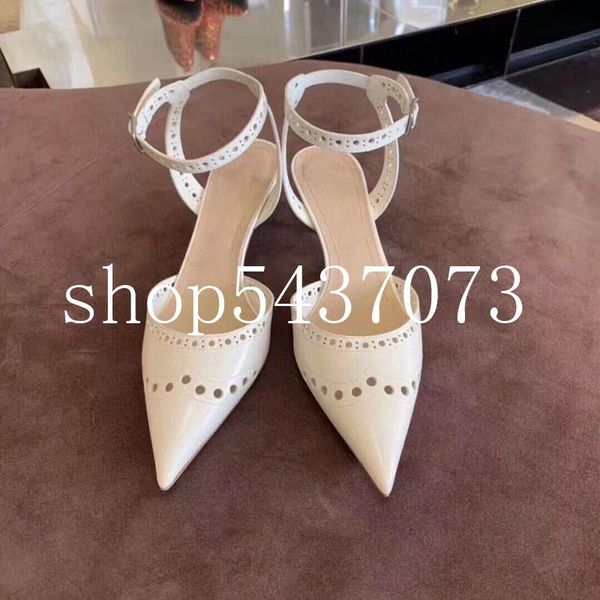 

dress shoes women brand high heels 2021 spring hollow out genuine leather design fashion luxury classic designer women's, Black