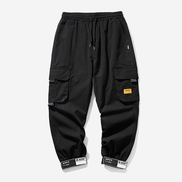 

pockets 2021 mens jogger pants hip hop sweatpants joggers trousers tactical mens pants cargo harem pants men clothes streetwear, Gray