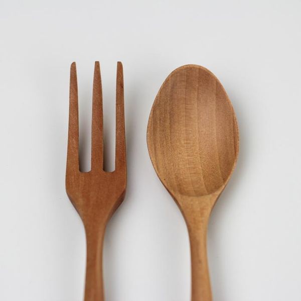 

wood spoon fork solid wood fork wooden spoon wooden cutlery set student set
