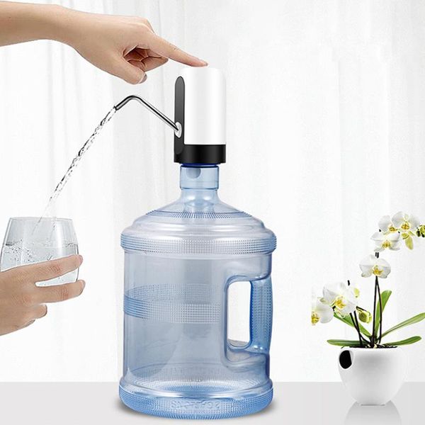 

water dispenser electric usb recharging drinking pump for bottle portable automatic tap wholesale white black