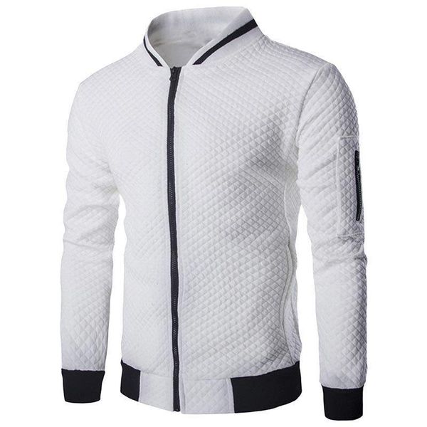 

men's jackets in spring and autumn jacket zipper collar sweater coat plaid cardigan, Black;brown