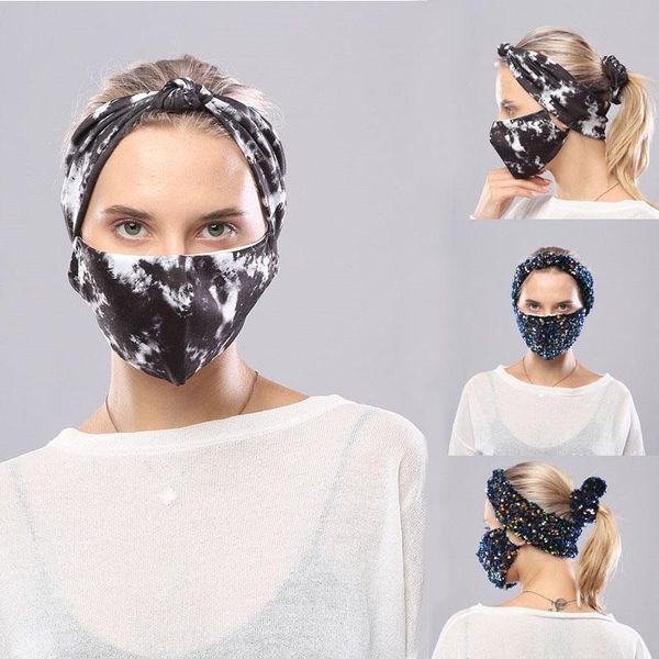 

hair accessories 3pcs/set knotted hairband mask elastic tie set woman headband fashion yoga sports
