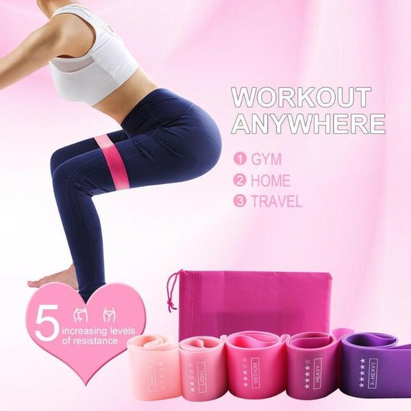 

resistance bands training fitness gum exercise strength sport rubber pilates equipment workout crossfit y8e9