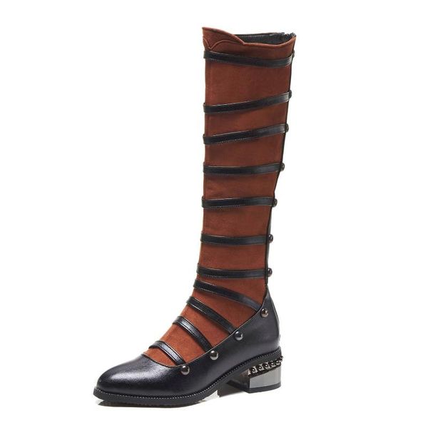 

boots the woman of boot thick european and american individual character is followed in zipper after autumn winter, Black