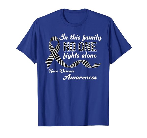 

in this family no one fights alone rare disease t shirt, White;black