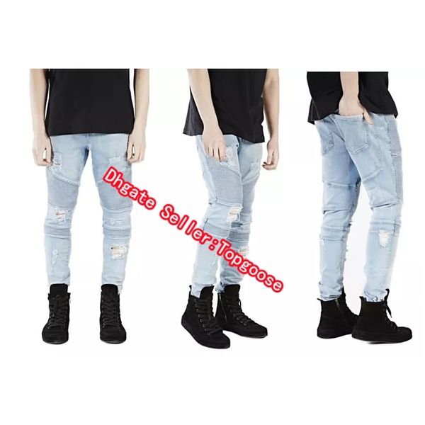 

blue/black mens slim straight denim jeans long casual men jeans size 28-38