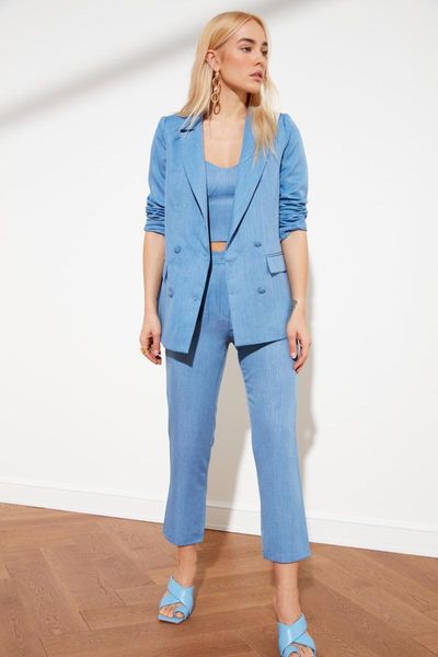 

women's jackets trendyol button detail jacket twoss21ce0035, Black;brown