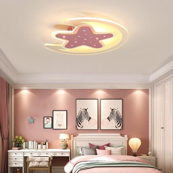 

modern ceiling lamp led star and moon ceiling lights cartoon child kids lamp home decor suspension luminaire lighting fixtures