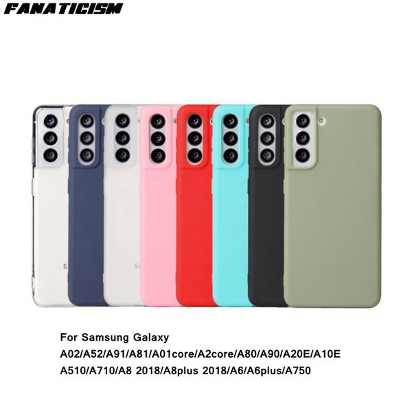 

fashion slim 8 colors matte soft tpu silicone cover for samsung galaxy a02 a52 a91 a81 a01core a2core a80 a90 a20e a10e