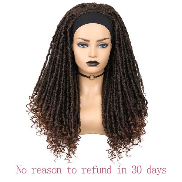 

dreadlock wig turban wig headband wigs braided twist wigs hand braided curl synthetic wigs for black womenfactory direct