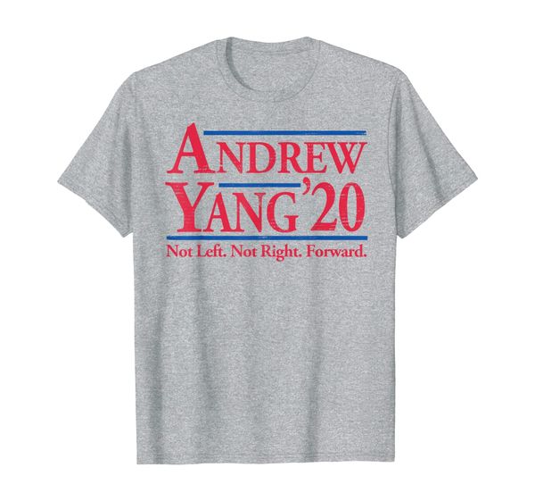 

andrew yang '20 for president retro reagan bush '84 t-shirt, White;black