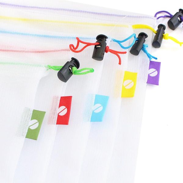 

storage bags reusable mesh vegetable produce eco friendly grocery shopping fruit organizer