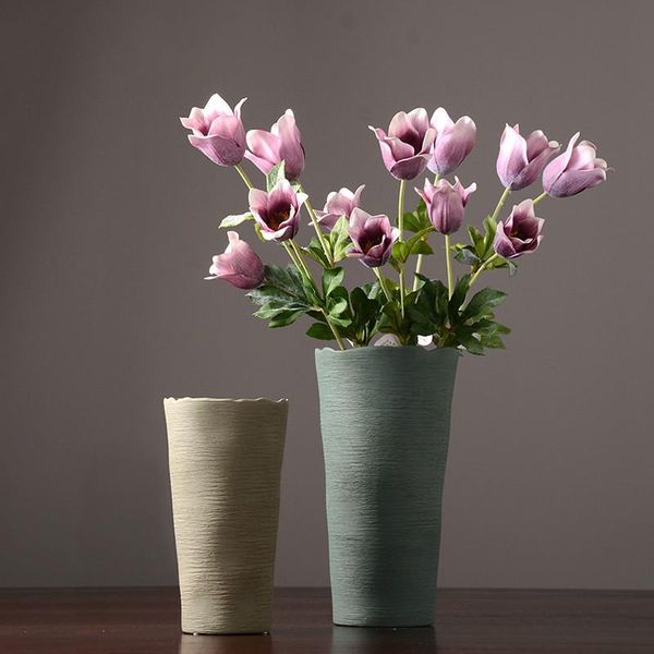

vases simple ceramic flower vase european creative living room drying device nordic home decoration