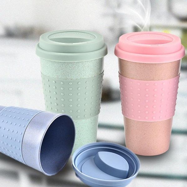 

water bottles 330ml creative wheat straw coffee mug cups reusable bottle cup