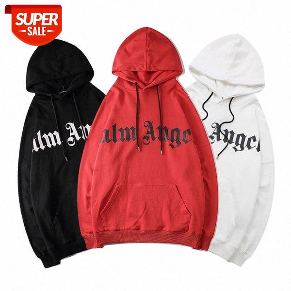 

street hoodie pa angel physical angels letters casual sweater #pm86, Black