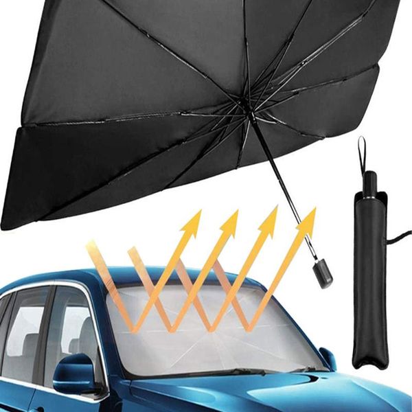 

car sunshade 125cm 145cm foldable windshield sun shade umbrellafor front umbrella block uv interior protection