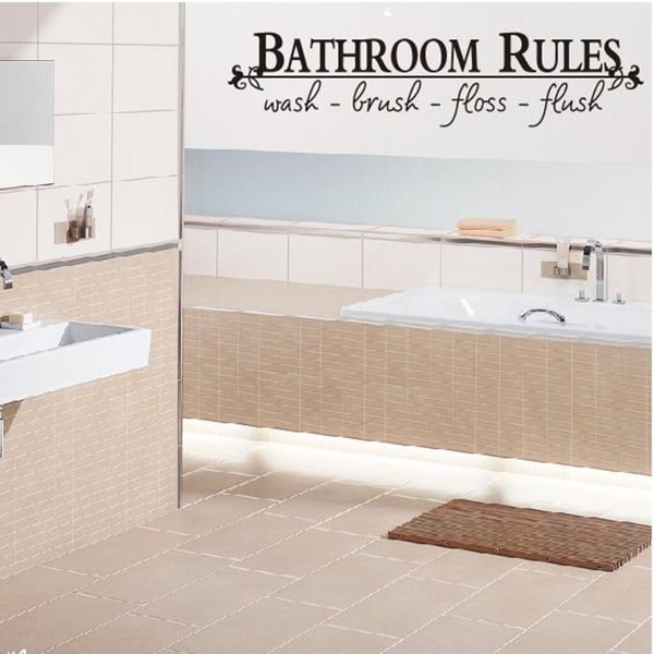 

window stickers bathroom rules wall creative art carved door sticker bathtub