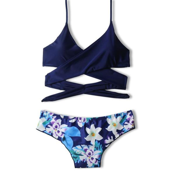 

bikinis set summer bandage floral micro biquini swim wear bathing suit swimsuit female push up swimwear women brazilian bikini