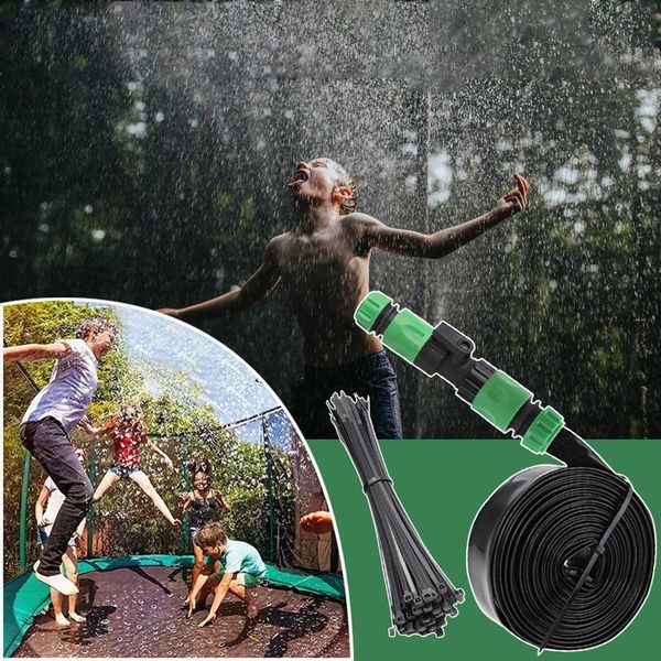 

watering equipments trampoline waterpark sprinkler outdoor summer toys for kids outside