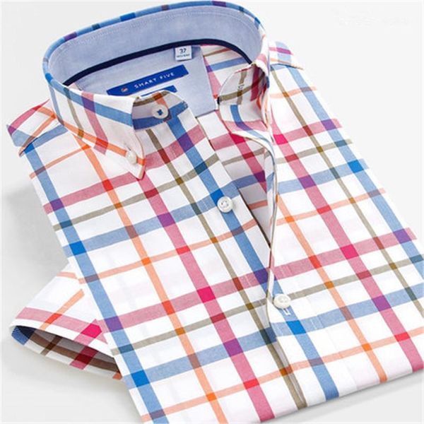 

smartfive 2017 oxford slim fit men shirt cotton short sleeve summer camisa social masculina casual business clothing sfs5p3251, White;black