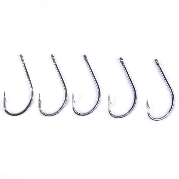 

200pcs fish hook size 1#-6/0# double barb fishhook fishing high carbon steel hooks fish carp fishing hooks