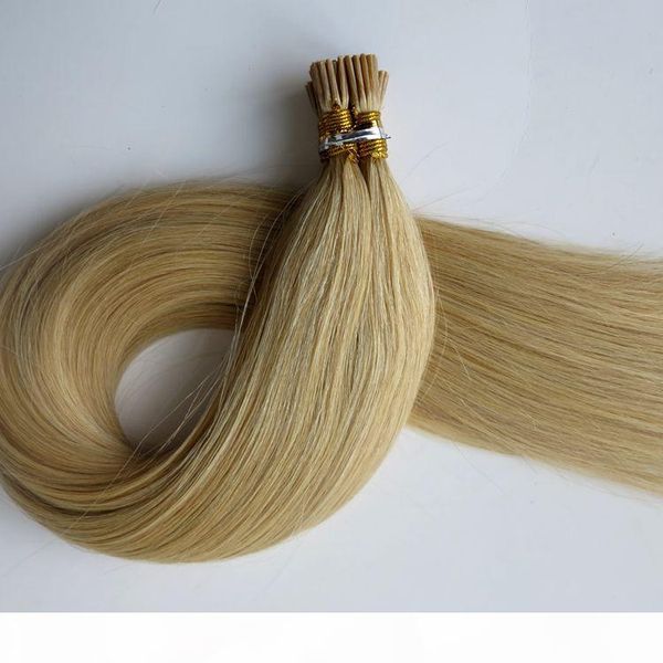 

i tip brazilian human hair extenisons pre bonded stick 100g 100strands 18 20 22 24inch m27&613 color straight indian hair products, Black