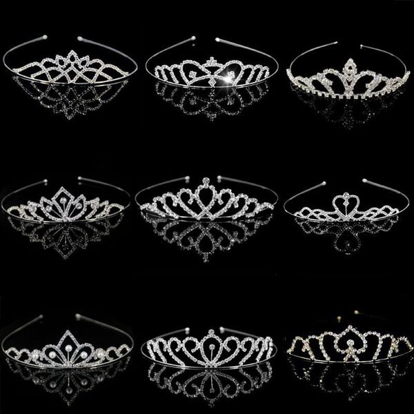 

hair clips & barrettes princess bride crown bridal accessories for women girls crystal headband wedding jewelry ornaments headpiece headdres, Golden;silver