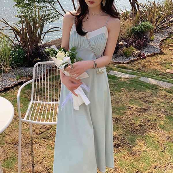 

casual dresses dresses vingate elegant strap women sleeveless v-neck thin satin camisole midi beach onee piece dress korean s x3u2, Black;gray