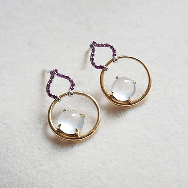 

dangle & chandelier original design sense round beads high-end hollow earrings noble retro charm women's brand silver jewelry