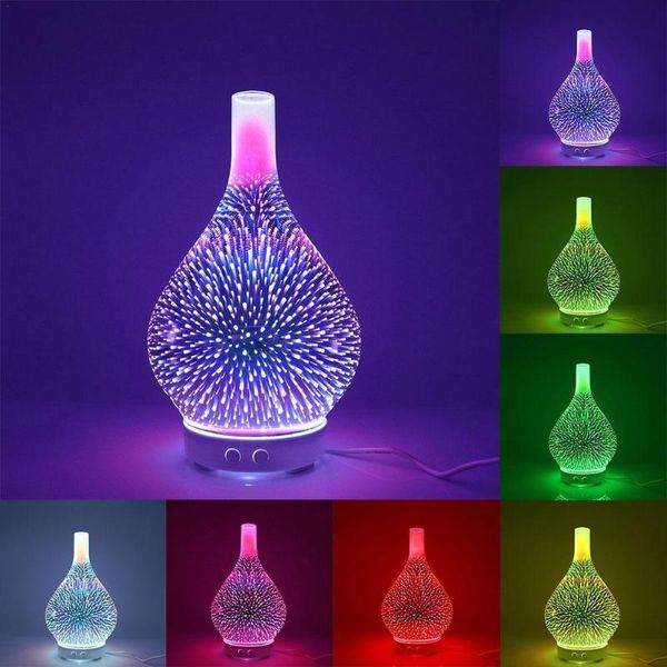 

3d lamp glass air humidifier living for home office with firework 7 led bedroom night 3d color li z8j0