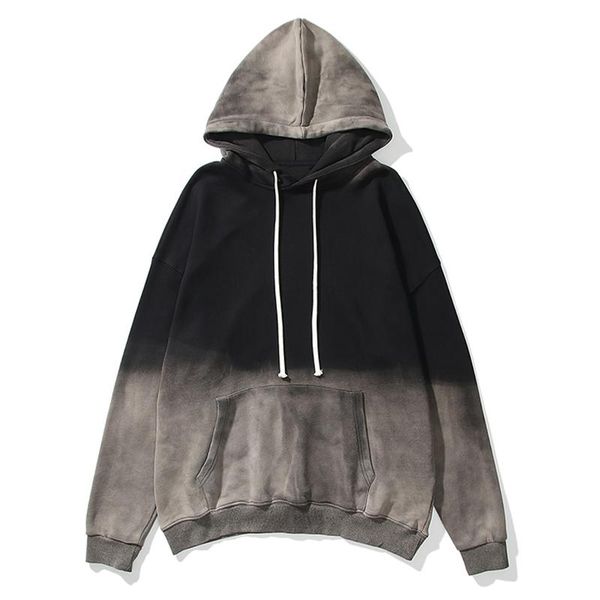 

men's hoodies & sweatshirts hip hop streetwear hoodie mens vintage dark color block harajuku sweatshirt loose autumn winter cotton pull, Black
