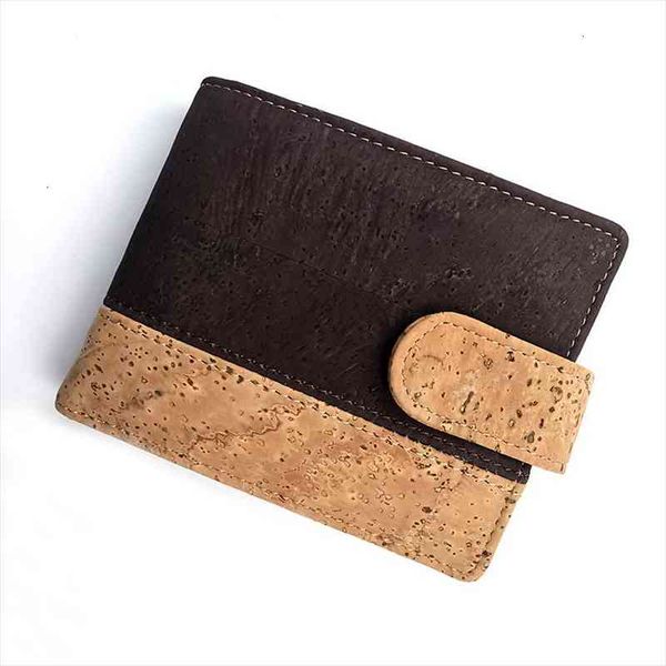 

rustic men cork wallet bifold eco friendly card, Red;black