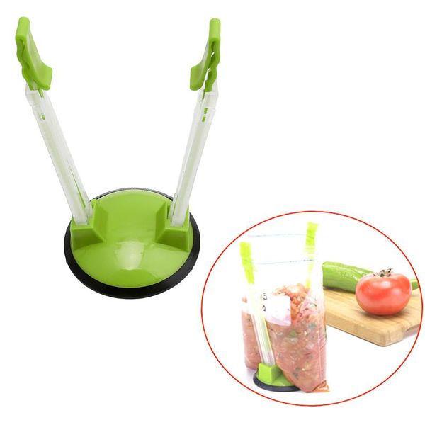 

hooks & rails 1pc baggy rack food bag holder adjustable height storage hands-clip