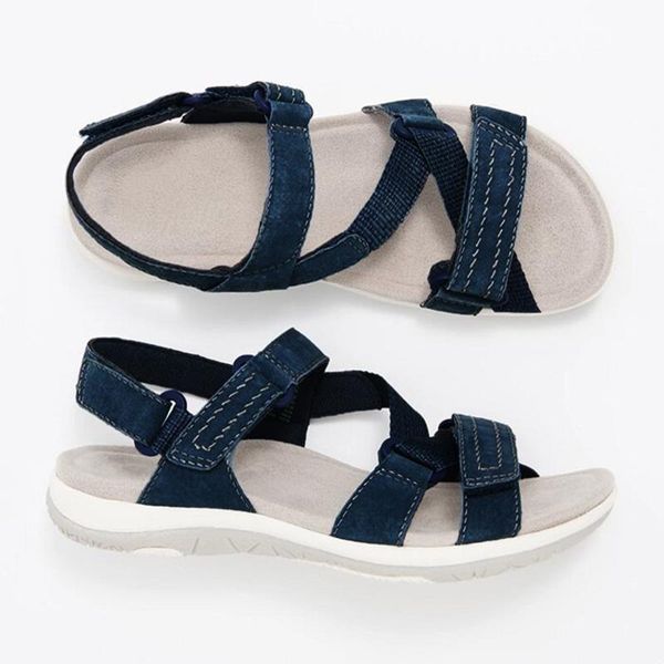 

sandals women's casual flat open toe thick bottom plus size slip on shoes summer fashionable beach zapatos de mujer, Black