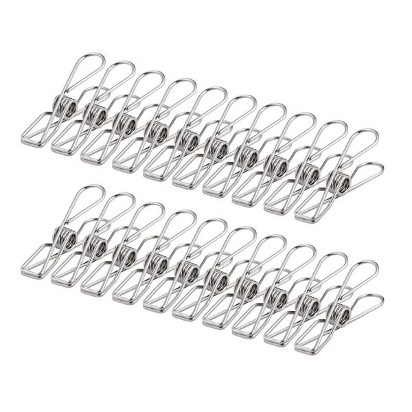 

6cm stainless steel clips clothes pins pegs holders clothing clamps sealing clip household clothespin clips for hangers