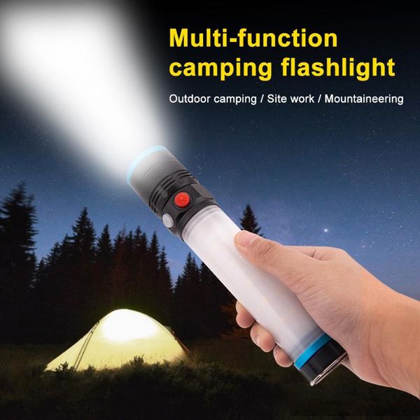 

flashlights torches portable high bright 8 modes led usb rechargeable zoomable electric torch for hunting emergency camping outdo
