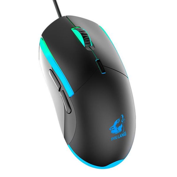 

mice v7 wired gaming mouse led mechanical rgb computer 2400 dpi
