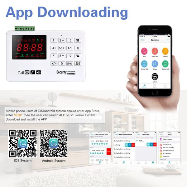 

touch gsm alarm wireless /android app control home burglar security system systems